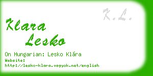 klara lesko business card